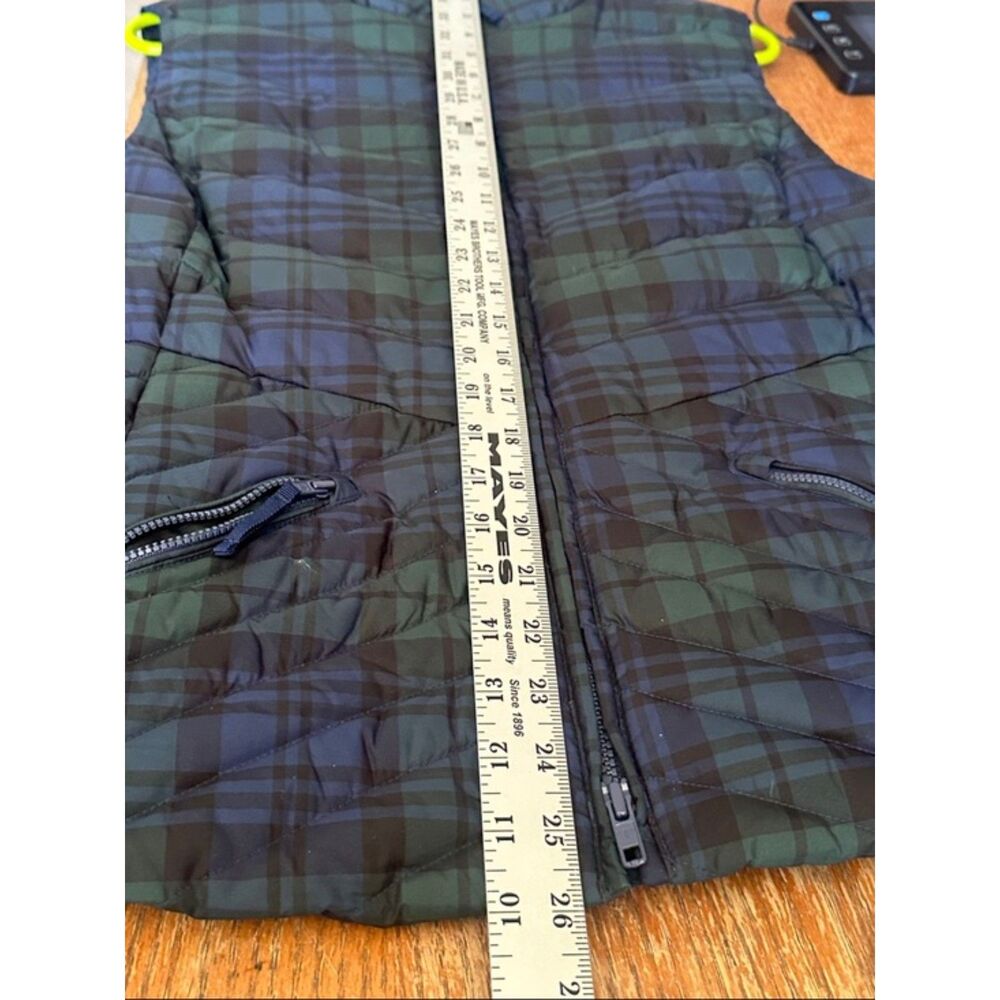 Talbots Tartan Plaid Down Puffer Vest Womens Large Layer Zip Up Transitional - Picture 11 of 12
